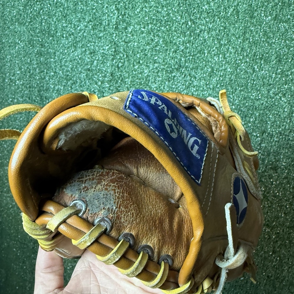 Spalding Dwight Gooden RHT Baseball Glove Mitt 42-855 Top Grain Leather - Picture 11 of 11